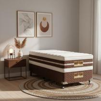 Cama Box + Colchão Castor Solteiro Silver Star Air Double Face Hibrido 100x200x61cm Cama Box + Colchão Castor Solteiro Silver Star Air Double Face Hibrido 100x200x61cm