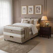 Cama Box + Colchão Castor Solteiro Silver Star Air Double Face Pocket 96x203x61cm