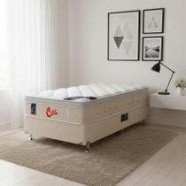 Cama Box + Colchão Castor Solteiro Vitagel Euro One Face Pocket 88x188x59cm Cama Box + Colchão Castor Solteiro Vitagel Euro One Face Pocket 88x188x59cm