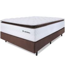 Cama Box Colchão com Molas Ensacadas Casal Alto Premium Sleep Marrom 138x188cm BF Colchões