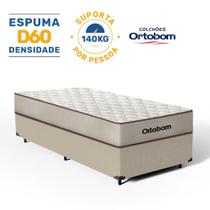 Cama Box Colchão Espuma D60 Ortobom Force Dream Solteiro 88 cm