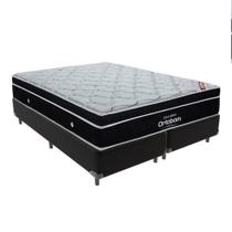 Cama + Box Colchão King Com Molas Ensacadas Ortobom Europillow Elegant Cor:preto