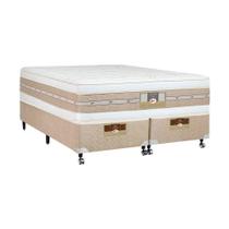Cama Box + Colchão King Size Castor Mola Pocket Silver Star AIR com Box SI Double Face 180x200x74cm