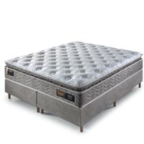 Cama Box Colchão King Size com Molas Ensacadas Touch Látex193x203x75cm Cinza