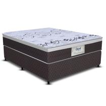 Cama box + Colchão Manhattan CASAL PADRÃO - Molas Ensacadas - 138x188