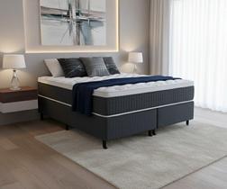 Cama Box + Colchão Netsono King Five Star Air One Face Pocket 193x203x59cm