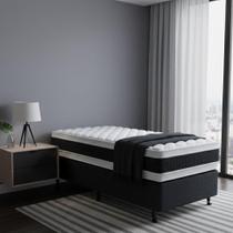 Cama Box + Colchão Netsono Solteiro Five Star Air Double Face Pocket 100x200x61cm
