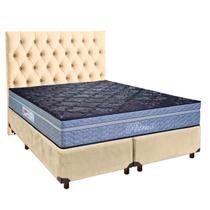 Cama Box + Colchão Queen Molas Ensacadas Petrus Paropas + Cabeceira Estofada Cama Box + Colchão Queen Molas Ensacadas Petrus Paropas + Cabeceira Estofada
