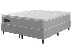 Cama Box + Colchão Queen Umaflex Bipartido