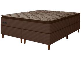 Cama Box + Colchão Queen Umaflex de Molas - Ensacadas 67cm de Altura Resistence