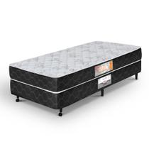 Cama box + Colchão Solteiro Castor Espuma D23 Sleep Max 58 cm Black 78