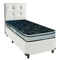 Cama Box + Colchão Solteiro Conforto Paropas + Cabeceira Cama Box + Colchão Solteiro Conforto Paropas + Cabeceira