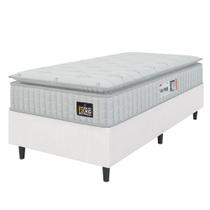 Cama Box Colchão Solteiro Espuma D33 Vangogh Pillow Top 88x188x67cm Linho Branco Hellen - Suporta até 120kg por Pessoa Cama Box Colchão Solteiro Espuma D33 Vangogh Pillow Top 88x188x67cm Linho Branco Hellen - Suporta até 120kg por Pessoa