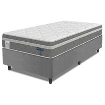 Cama Box Colchão Solteiro Molas Ensacadas Euro In Up 88x188x64cm Cinza / Branco Probel - Suporta até 110kg por Pessoa Cama Box Colchão Solteiro Molas Ensacadas Euro In Up 88x188x64cm Cinza / Branco Probel - Suporta até 110kg por Pessoa