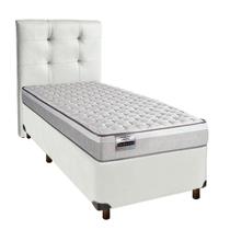 Cama Box + Colchão Solteiro Molas Ensacadas Hanover Inducol + Cabeceira Estofada