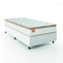 Cama Box Colchão Solteiro Molas Ensacadas Real 88x188x65cm Linho Branco / Bege Inducol - Suporta até 130kg por Pessoa Cama Box Colchão Solteiro Molas Ensacadas Real 88x188x65cm Linho Branco / Bege Inducol - Suporta até 130kg por Pessoa