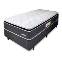 Cama Box + Colchão Solteiro Relaflex Crown Mola Ensacada 88x188x28cm