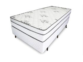 Cama Box + Colchão Solteiro Relaflex Mônaco Mola Ensacada 88x188x21cm