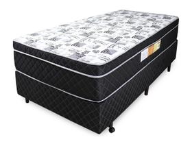 Cama Box + Colchão Solteiro Relaflex Visconde Ortopédico 88x188x30
