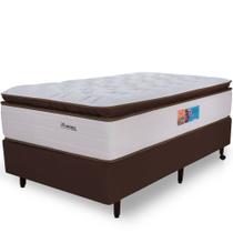 Cama Box Colchão Solteiro Sensation Premium Mola Ensacada com pillow Top Macio de Espuma HiperSoft + Viscoelástico 88x188cm BF Colchões