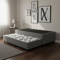 Cama Box com Auxiliar de Molas Bicama Unique Solteiro 88 cm
