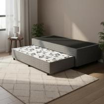 Cama Box com Auxiliar de Molas Bicama Unique Solteiro 88cm Cama Box com Auxiliar de Molas Bicama Unique Solteiro 88cm