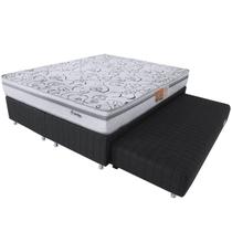 Cama Box com Auxiliar e Colchão Queen Firme Espuma D28 158x198m BF Colchões