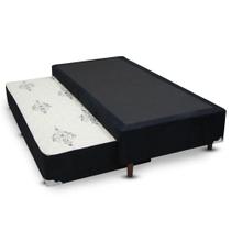 Cama box com auxiliar solteiro suede 2 em 1