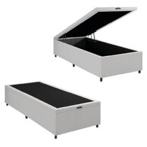 Cama Box Com Baú 0,79m Com 41cm De Altura Prince Branco