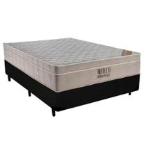 Cama Box com Baú Casal Airtech com Colchão Molas Ensacadas Preto Ortobom