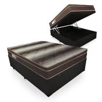 Cama Box Com Baú Casal + Colchão De Espuma D28 - Ortobom - Light Ortopédico 138cm