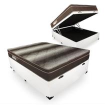 Cama Box Com Baú Casal + Colchão De Espuma D28 - Ortobom - Light Ortopédico 138x188x67cm Cama Box Com Baú Casal + Colchão De Espuma D28 - Ortobom - Light Ortopédico 138x188x67cm