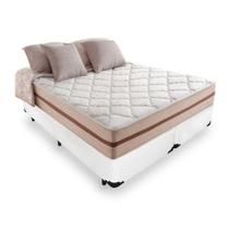 Cama Box Com Baú Casal + Colchão De Molas - Anjos - Classic Superlastic 138cm