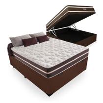 Cama Box Com Baú Casal + Colchão De Molas - Anjos - Superlastic 138cm