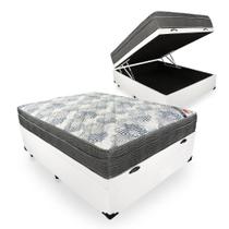 Cama Box Com Baú Casal + Colchão De Molas Ensacadas - Ortobom - ISO SuperPocket 138cm