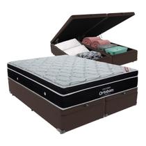 Cama+ Box com Bau Ortobom Colchão Queen com Molas Ensacadas