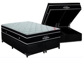 Cama Box Com Baú Queen Blindado + Colchão De Molas Ensacadas - Ortobom - Elegant SuperPocket 158x198x70cm Cama Box Com Baú Queen Blindado + Colchão De Molas Ensacadas - Ortobom - Elegant SuperPocket 158x198x70cm
