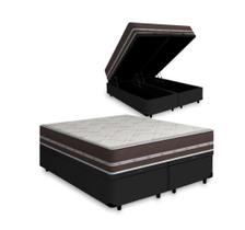 Cama Box Com Baú Queen + Colchão De Molas - Anjos - Classic Superlastic 158cm