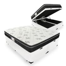 Cama Box Com Baú Queen + Colchão De Molas - Ortobom - Physical Nanolastic 158cm