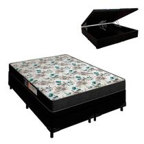 Cama Box com Baú Queen e Colchão Veneza D33 24cm Preto Cama Box com Baú Queen e Colchão Veneza D33 24cm Preto