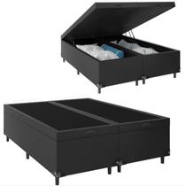 Cama Box com Baú Queen - PRETO
