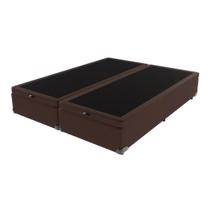 Cama Box com Baú Queen Size Marrom Comfort Prime 158x198