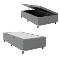 Cama Box Com Baú Solteiro 0,88m Com 41cm De Altura Prince