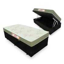 Cama Box Com Baú Solteiro + Colchão De Espuma D33 - Castor - Sleep Max 88cm
