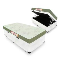 Cama Box Com Baú Solteiro + Colchão De Espuma D33 - Castor - Sleep Max 88cm