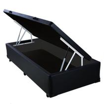 Cama Box com Baú Solteiro Extremo Reforçado Sintético Preto 41x88x188 Homequeen Cama Box com Baú Solteiro Extremo Reforçado Sintético Preto 41x88x188 Homequeen