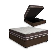 Cama Box Com Baú Viúva + Colchão De Molas - Anjos - Classic Superlastic 128cm - Anjos Colchões