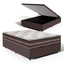 Cama Box com Baú Viúva + Colchão de molas - Anjos - Classic Superlastic 128cm