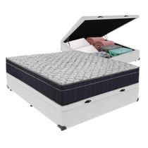 Cama + Box com Baú Viúva Colchão Ortobom D45 Firme Airtech
