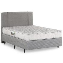 Cama Box com Cabeceira Casal Herval Cannes, Espuma D33, 64x138x188 cm Cama Box com Cabeceira Casal Herval Cannes, Espuma D33, 64x138x188 cm